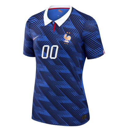 France National Team Nike Women's 2026 Home Match Authentic Custom Jersey - Blue