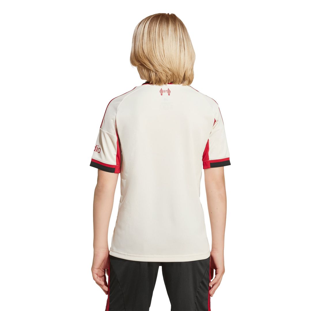 Liverpool adidas Youth 2025/26 Away Replica Jersey - White