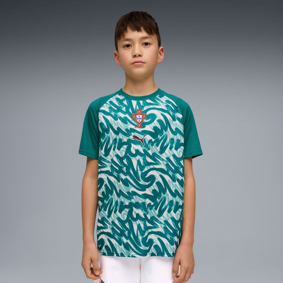 Portugal National Team Puma Youth Pre-Match Jersey - Green