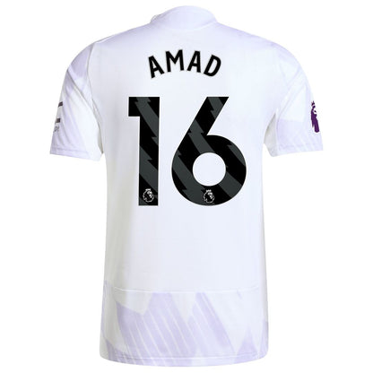Amad Diallo Manchester United adidas 2025/26 Away Authentic Player Jersey - White