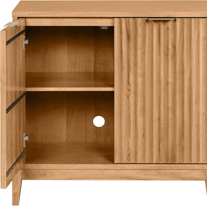 Modern Fluted Sideboard Cabinet – Stylish Entryway & Living Room Storage