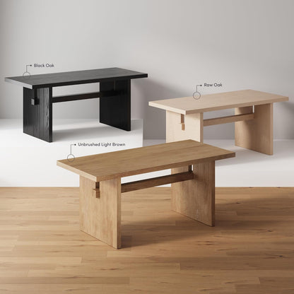 Modern 6-Person Dining Table – Rectangular Wood Kitchen & Dining Table
