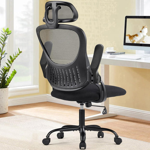 Ergonomic High-Back Office Chair – Adjustable Headrest & Lumbar Support