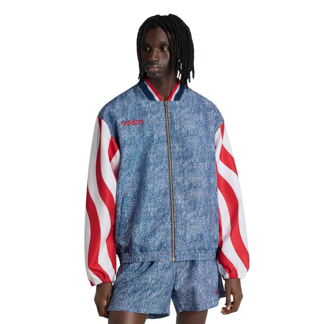 adidas USA 1994 Denim Graphic Full-Zip Track Jacket - Blue