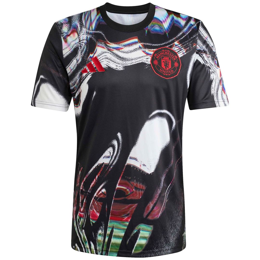 Manchester United adidas 2025/26 Pre-Match Training Jersey - Black