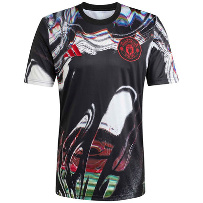Manchester United adidas 2025/26 Pre-Match Training Jersey - Black