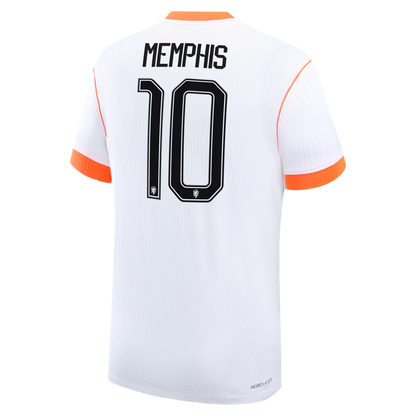 Memphis Depay Netherlands National Team Nike 2026 Away Match Authentic Jersey - White