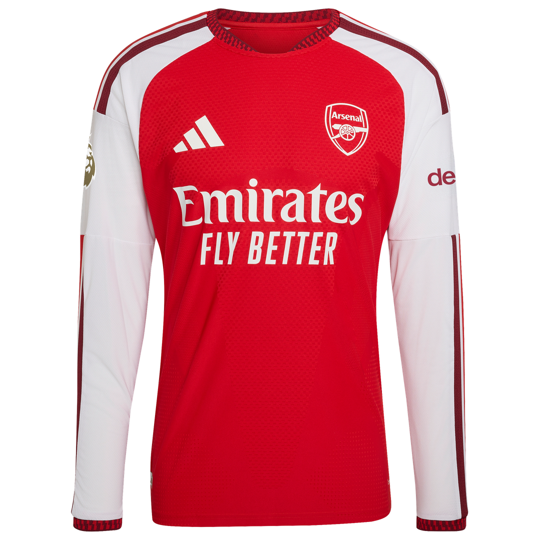 Arsenal adidas 2026/27 Home Authentic Custom Long Sleeve Jersey - Red