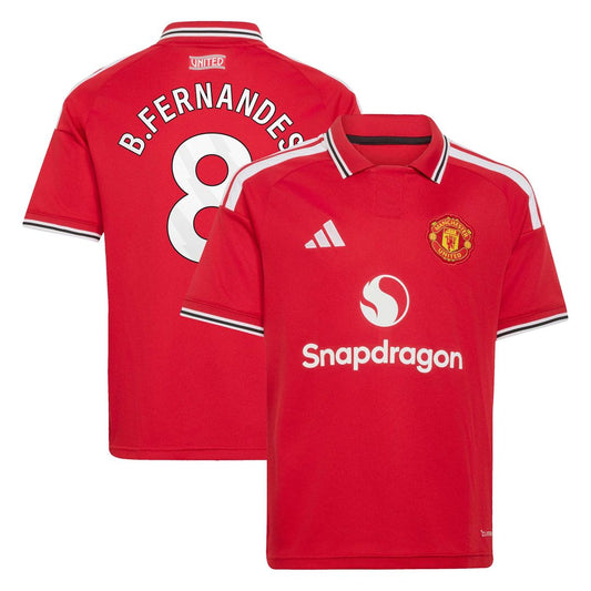 Bruno Fernandes Manchester United adidas Youth 2026/27 Home Replica Jersey - Red
