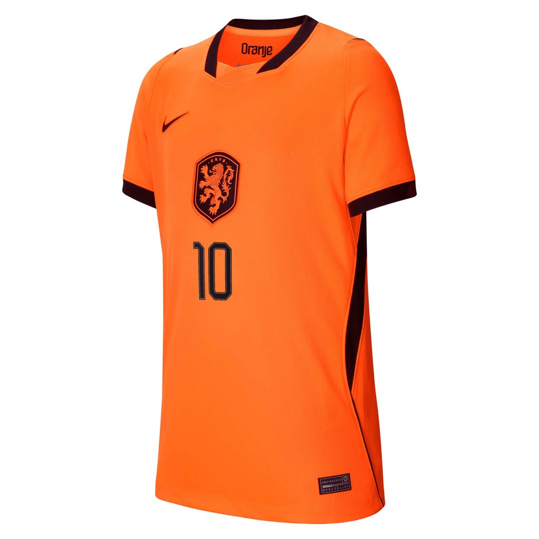 Memphis Depay Netherlands National Team Nike Youth 2026 Home Stadium Replica Jersey - Orange