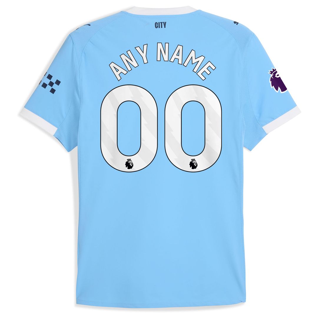 Manchester City Puma 2025/26 Home Authentic Custom Jersey - Sky Blue