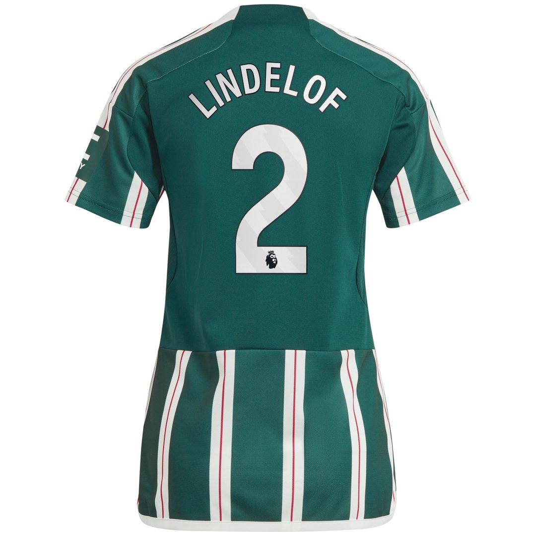 Victor Lindelof Manchester United adidas Women's 2023/24 Away Replica Player Jersey - Green