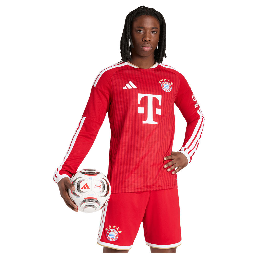 Bayern Munich adidas 2026/27 Home Replica Long Sleeve Jersey - Red