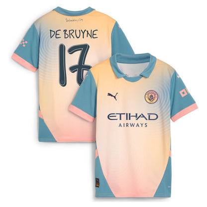 Kevin De Bruyne Manchester City Puma Youth 2024/25 Fourth Replica Player Jersey - Blue