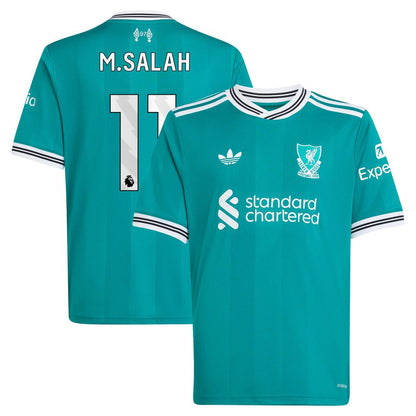 Mohamed Salah Liverpool adidas Youth 2025/26 Third Replica Player Jersey - Green