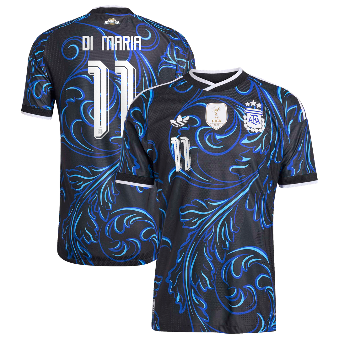 Angel Di Maria Argentina National Team adidas 2026 Away On-Field Authentic Jersey - Black