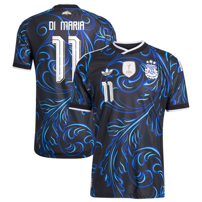 Angel Di Maria Argentina National Team adidas 2026 Away On-Field Authentic Jersey - Black
