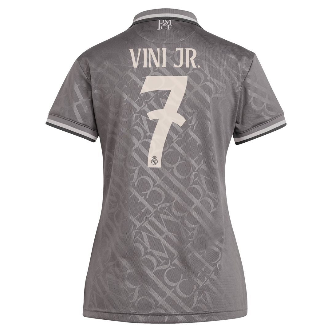 Vini Jr. Real Madrid adidas Originals Women's 2024/25 Third Replica Player Jersey - Charcoal