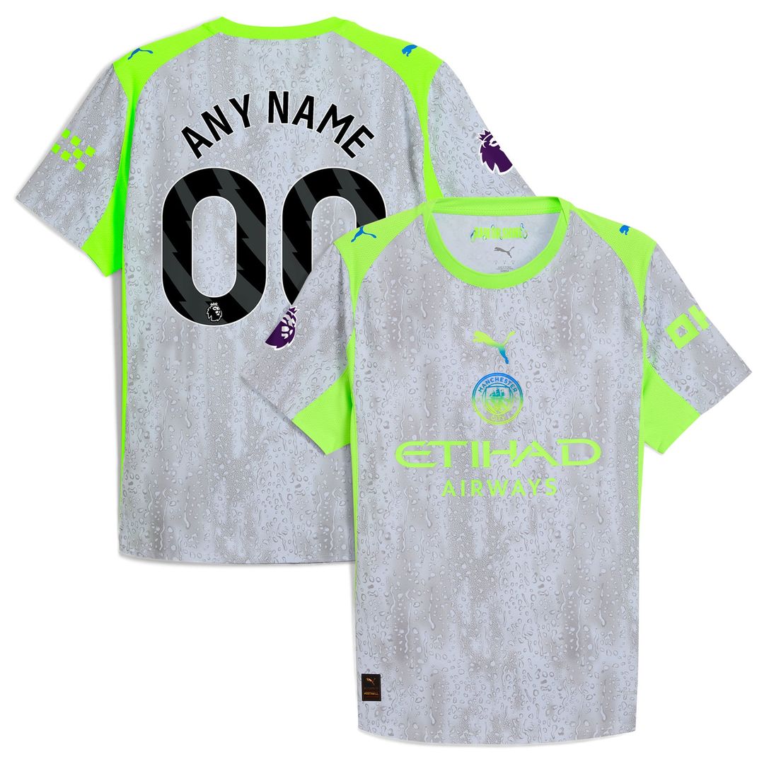 Manchester City Puma 2025/26 Third Authentic Custom Jersey - Green/Neon Green
