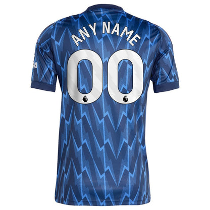 Arsenal adidas 2025/26 Away Replica Custom Jersey - Blue
