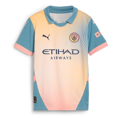 Kevin De Bruyne Manchester City Puma Youth 2024/25 Home Replica Player Jersey - Light Blue