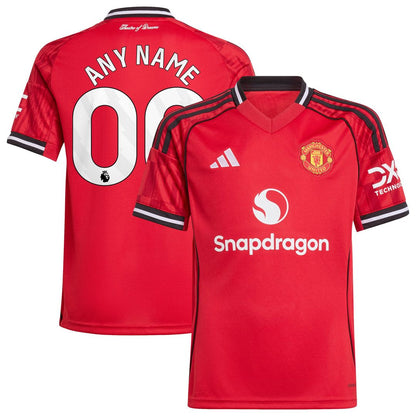 Manchester United adidas Youth 2025/26 Away Replica Custom Jersey - White