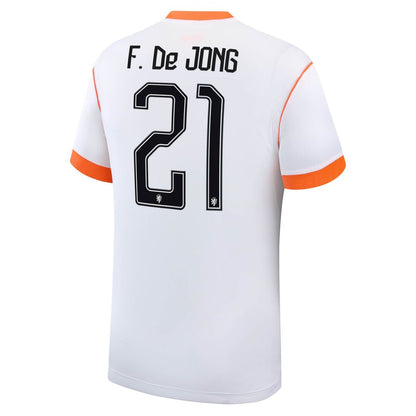 Frenkie de Jong Netherlands National Team Nike 2026 Away Stadium Replica Jersey - White