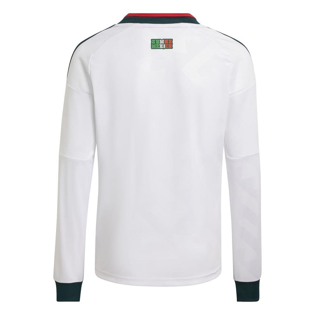 Mexico National Team adidas Youth 2026 Away Replica Long Sleeve Jersey - White