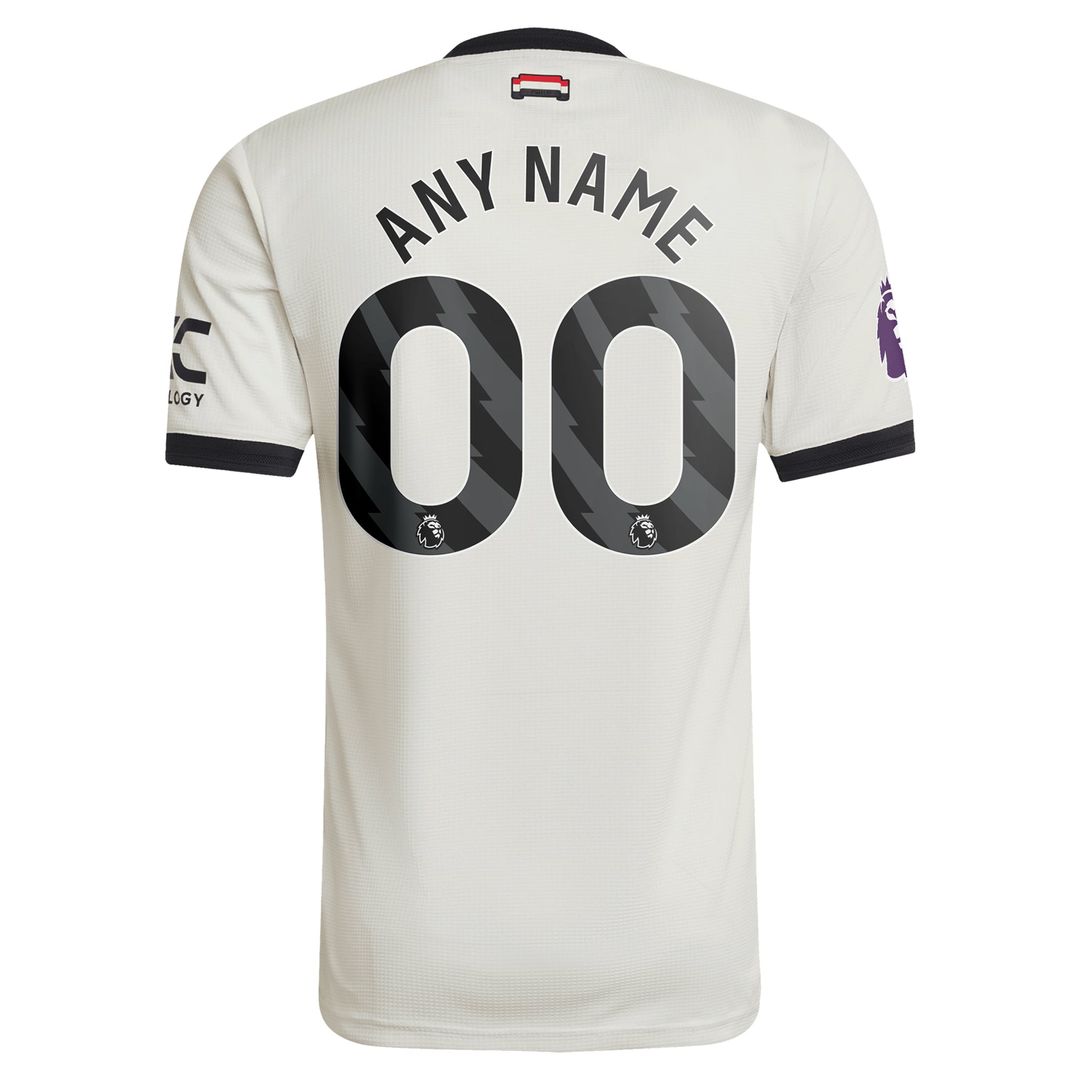 Manchester United adidas Originals  2024/25 Third Custom Authentic Jersey - Cream