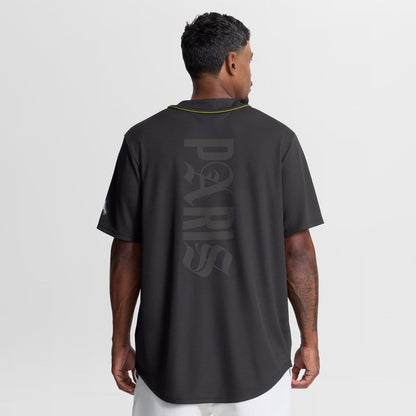 Paris Saint-Germain Fanatics Oversized Baseball Jersey - Charcoal