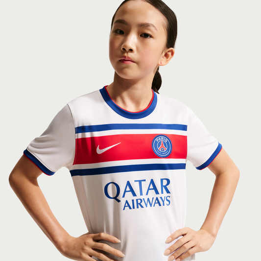Paris Saint-Germain Nike Youth 2026/27 Away Pre-Match Top - White
