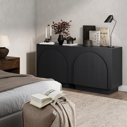 Mid-Century Modern Storage Cabinet – Arched Door Sideboard