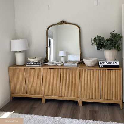 Modern Fluted Sideboard Cabinet – Stylish Entryway & Living Room Storage