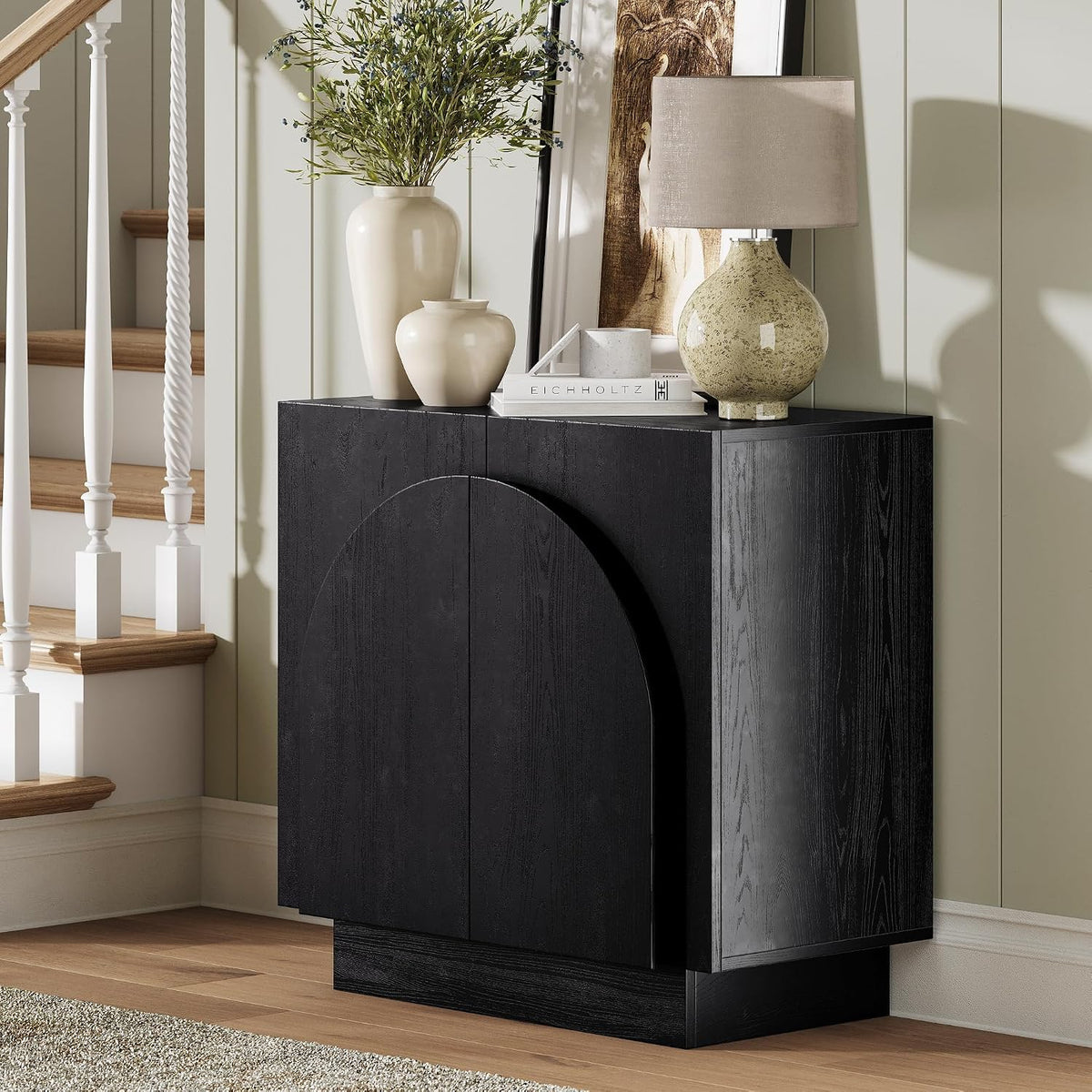 Mid-Century Modern Storage Cabinet – Arched Door Sideboard