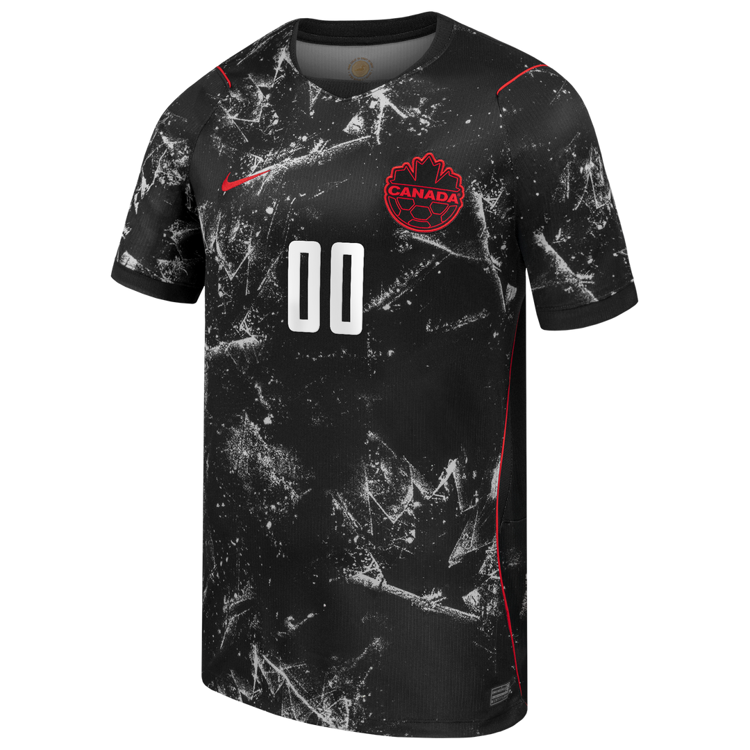 Canada Soccer Nike 2026 Away Stadium Replica Custom Jersey - Black