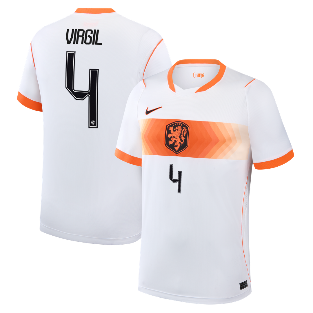 Virgil van Dijk Netherlands National Team Nike 2026 Away Stadium Replica Jersey - White
