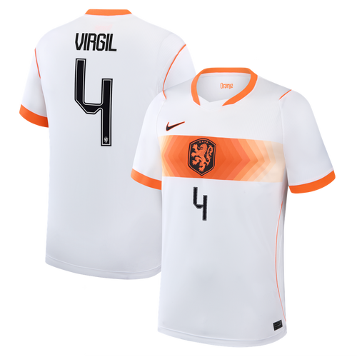 Virgil van Dijk Netherlands National Team Nike 2026 Away Stadium Replica Jersey - White