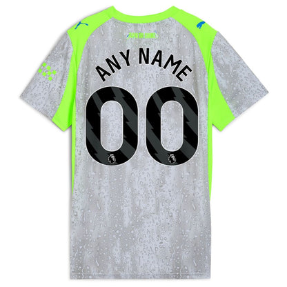 Manchester City Puma Women's 2025/26 Third Replica Custom Jersey - Green/Neon Green
