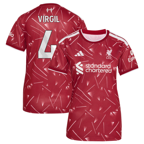 Virgil van Dijk Liverpool adidas Women's 2026/27 Home Replica Jersey - Red