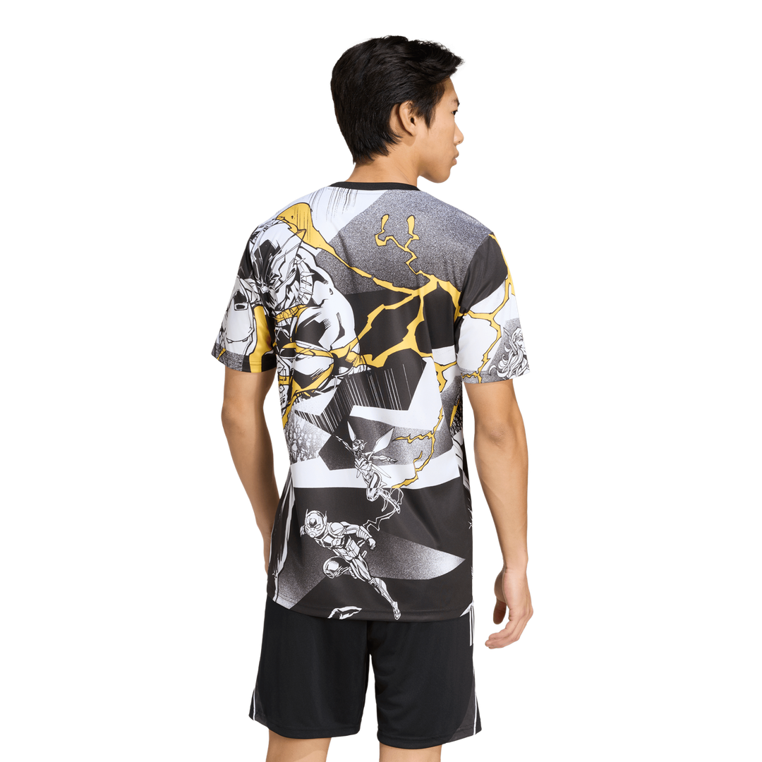 Real Madrid x Marvel adidas AEROREADY 2025/26 Pre-Match Top - White