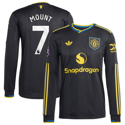 Mason Mount Manchester United adidas 2025/26 Away Authentic Long Sleeve Player Jersey - White