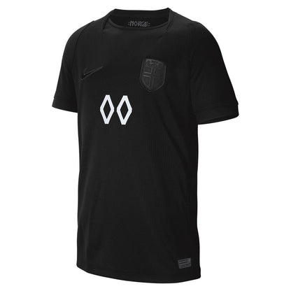 Norway National Team Nike Youth 2026 Away Stadium Replica Custom Jersey - Black