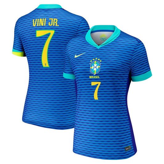 Vini Jr. Brazil National Team Nike Women's 2024 Away Replica Jersey - Blue
