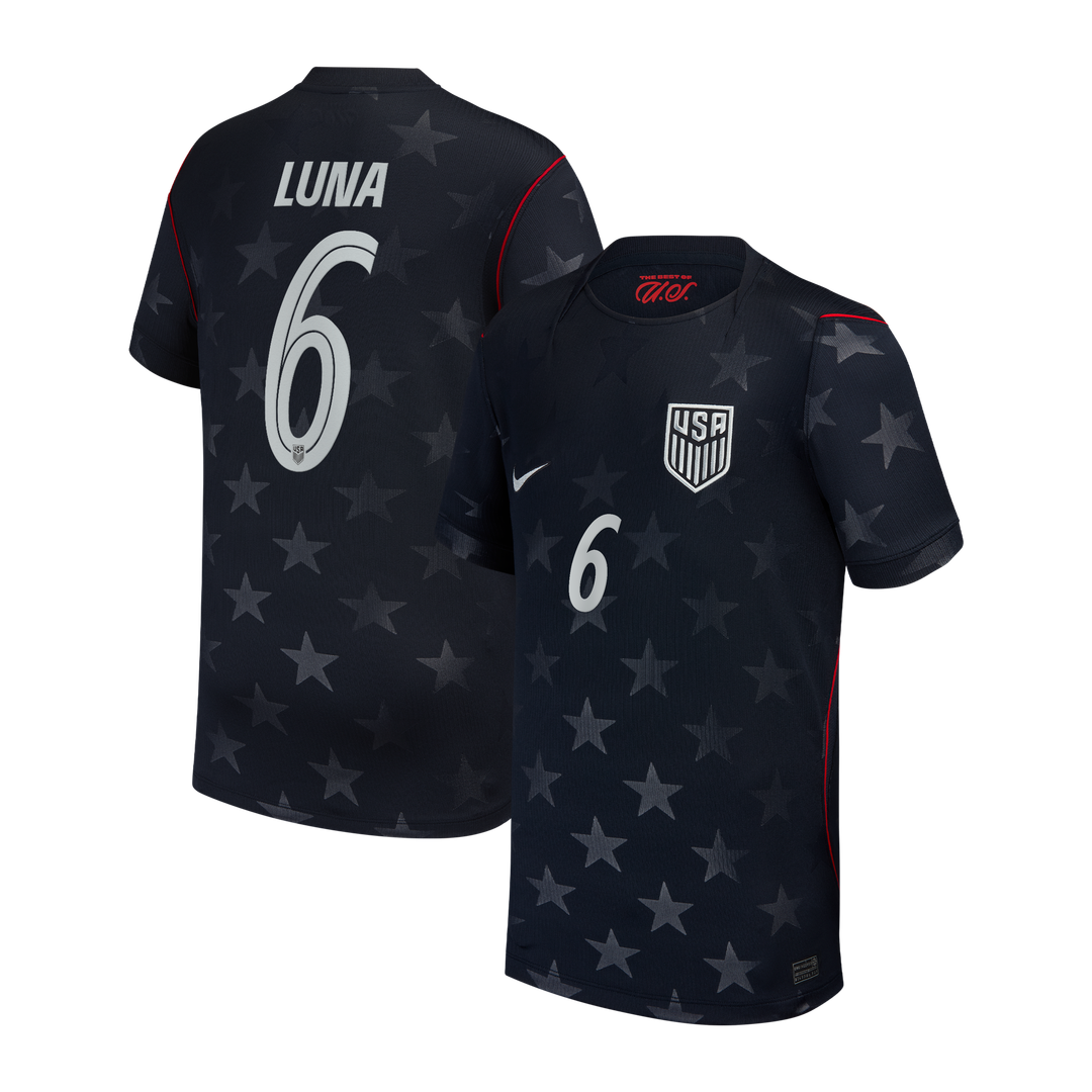 Diego Luna USMNT Nike Youth 2026/27 Away Stadium Replica Jersey - Blue