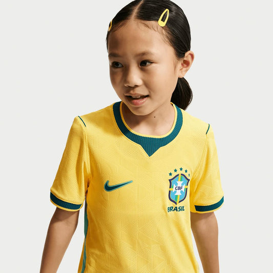 Brazil National Team Nike Youth 2026 Home Match Authentic Jersey - Yellow