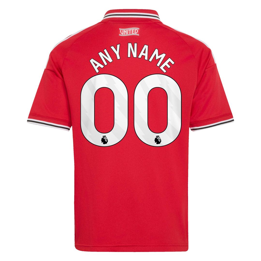 Manchester United adidas Youth 2026/27 Home Replica Custom Jersey - Red