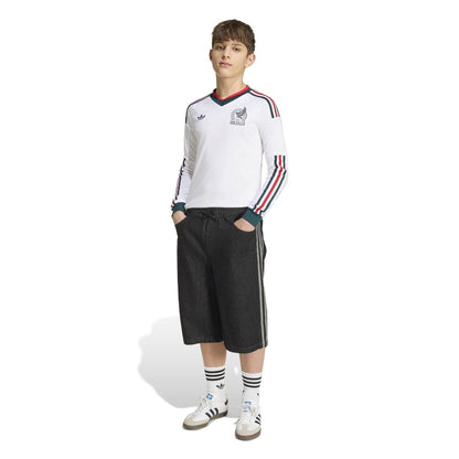 Mexico National Team adidas Youth 2026 Away Replica Long Sleeve Jersey - White