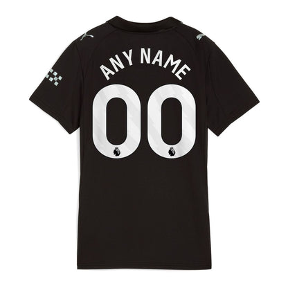 Manchester City Puma Women's 2025/26 Away Replica Custom Jersey - Black