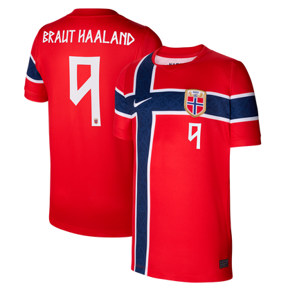 Erling Haaland Norway National Team Nike Youth 2026 Home Stadium Replica Jersey - Red