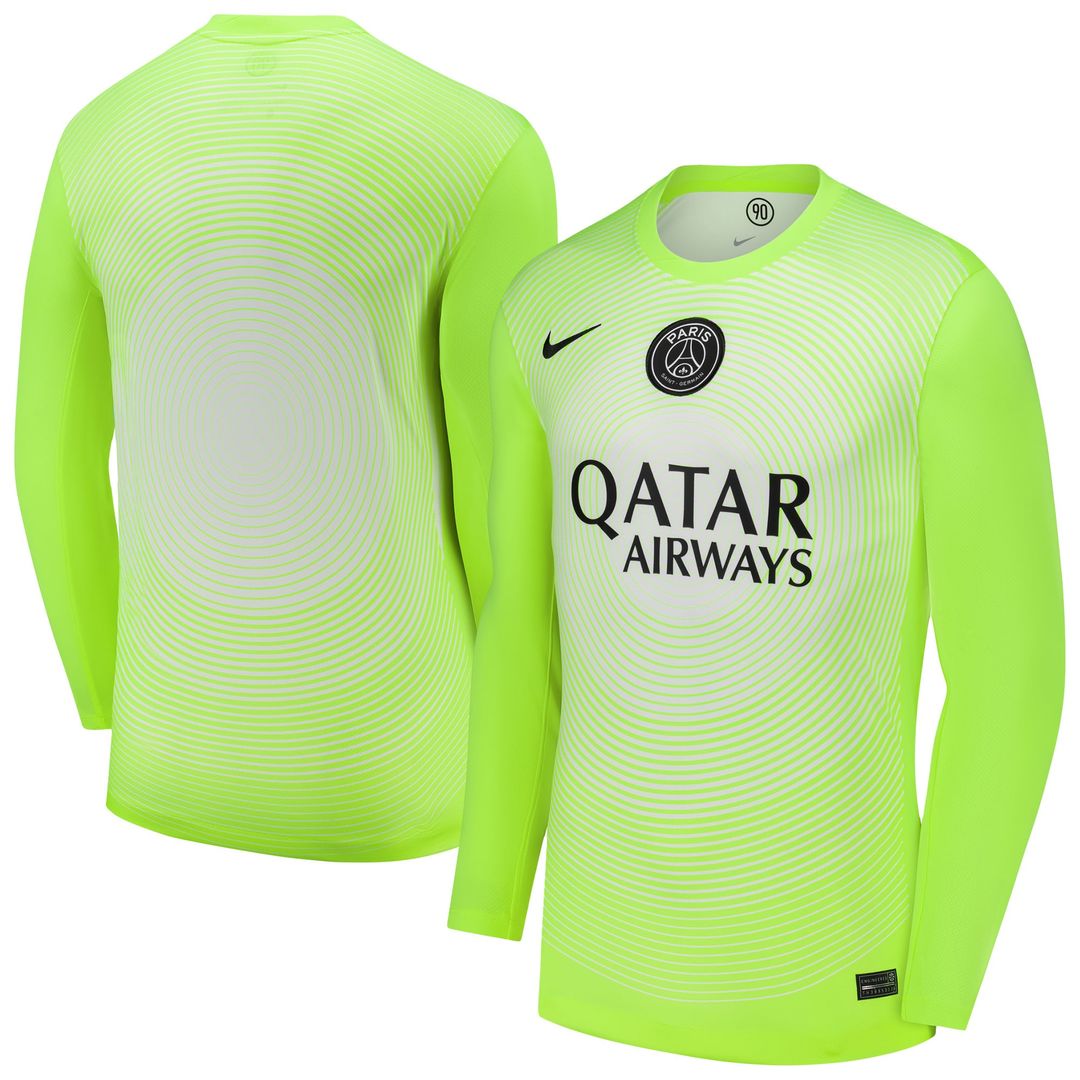 Paris Saint-Germain Nike 2025/26 Third Goalkeeper Replica Long Sleeve Jersey - Neon Green